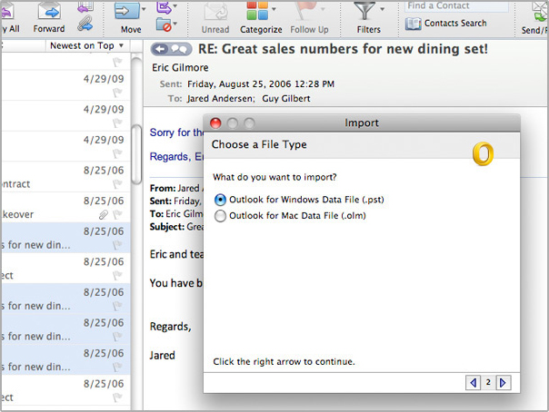 importing pst files into outlook for mac 2011